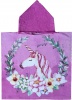 Фото товара Детское полотенце с капюшоном HomeBrand Единорог в цветочном круге (4599)