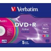 Фото товара DVD+R Verbatim Colour 4.7Gb 16x (5 Pack OPP) (43556)