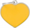 Фото товара Адресник MyFamily Сердце большое желтое эмаль Basic Handmade (BH12)