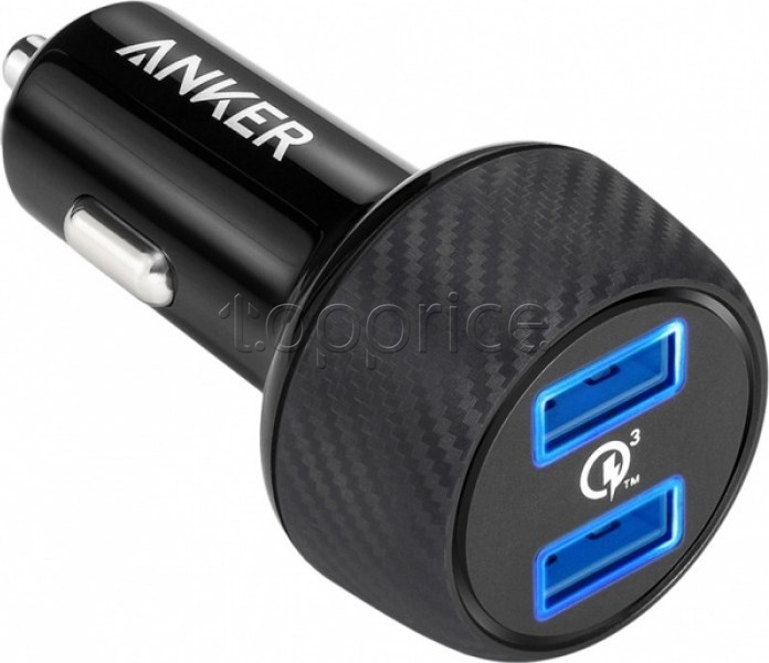 Фото Автомобильное З/У Anker PowerDrive 2 with Quick Charge 3.0 V3 Black (A2228H11)