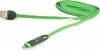 Фото товара Кабель USB2.0 AM -> Lightning/micro-USB PowerPlant 2in1 Quick Charge Flat Green 2 м (CA910502)