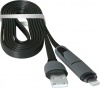Фото товара Кабель USB2.0 AM -> Lightning/micro-USB Defender USB10-03BP 1 м Black (87488)