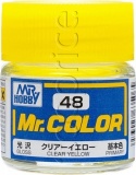 Фото Краска Gunze Sangyo эмалевая Mr. Color прозрачная желтая 10 мл (C048)
