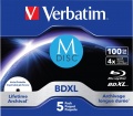 Фото BD-R XL Verbatim 100Gb 4x Printable M-Disc (5 Pack Jewel Case) (43834)