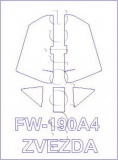 Фото Маска KV Models для модели самолета Fw-190A4 Zvezda (KVM72094)
