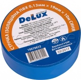 Фото Лента изоляционная Delux ПВХ 10 м синяя (10078622)