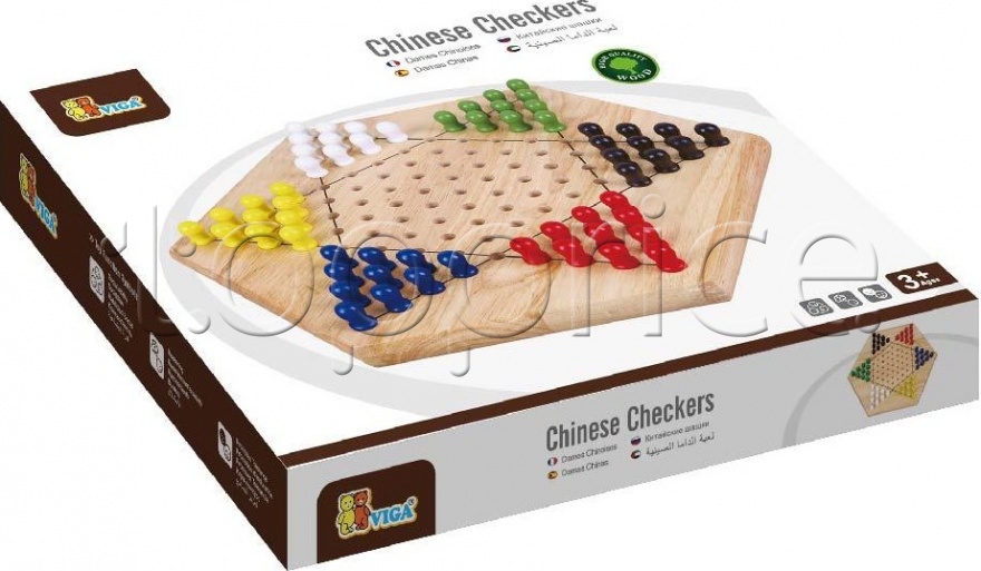 Фото Игра настольная Viga Toys Китайские шашки (56143)