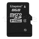 Фото Карта памяти micro SDHC 8GB Kingston (SDC4/8GBSP)