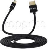 Фото Кабель HDMI -> Micro HDMI 2E Ultra Slim v1.4 2 м Black (2EW-1121-2m)