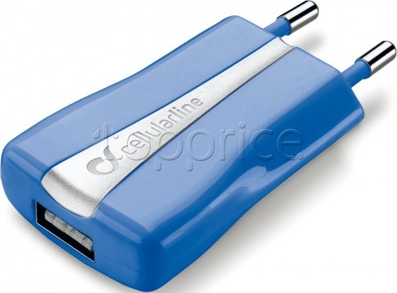 Фото Сетевое З/У Cellular Line Compact USB Blue (ACHUSBCOMPACTCB)