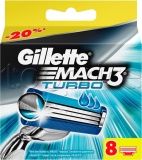 Фото Кассета для бритвы Gillette MACH3 Turbo 8 шт. (3014260331320)