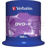 Фото DVD+R Verbatim 4.7Gb 16x (100 Pack Cakebox) (43551)