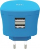 Фото товара Сетевое З/У Kit Fresh Dual USB Charger 3.4A Blue (USBMCFRESHEU3BL)