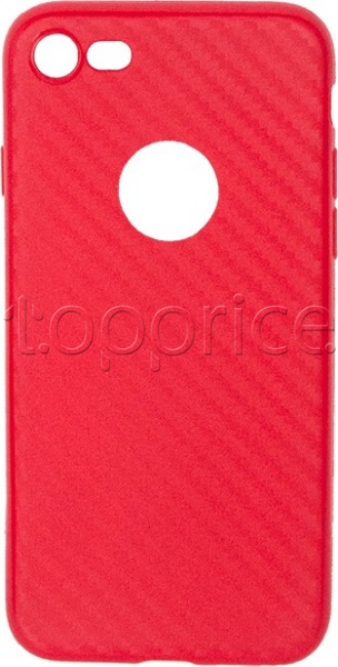 Фото Чехол для iPhone 7 Florence PC+TPU Carbon logo window Red (RL046999)