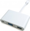 Фото товара Адаптер USB Type C -> VGA/USB3.2 Gen1/Type C Extradigital (KBV1690)