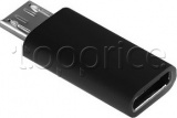 Фото Адаптер USB Type C -> micro-USB Lapara Black (LA-MaleMicroUSB-TypeC-Female black)