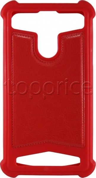 Фото Чехол для смартфона 4.5"-4.7" Devicecom Leather Universal Case Red