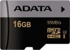 Фото товара Карта памяти micro SDHC 16GB A-Data V30 Premier Pro UHS-I U3 (AUSDH16GUI3V30S-R)