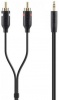 Фото товара Кабель аудио Belkin 3.5мм-M/2xRCA-M Stereo Cable 1м, Black (F3Y116BT1M)