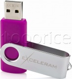 Фото USB флеш накопитель 32GB Exceleram P1 Series Silver/Purple (EXP1U2SIPU32)