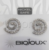 Фото Серьги Biojoux Spiral White Cristals 12 мм (BJT927)