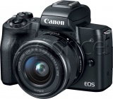Фото Цифровая фотокамера Canon EOS M50 + 15-45 IS STM Kit Black (2680C060)