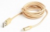 Фото товара Кабель USB -> Lightning Cablexpert 1.8 м Gold (CCB-mUSB2B-AMLM-6-G)