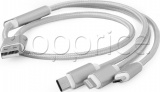 Фото Кабель USB -> Lightning/micro-USB/CM Cablexpert 1 м Silver (CC-USB2-AM31-1M-S)
