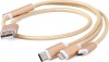 Фото товара Кабель USB -> Lightning/micro-USB/CM Cablexpert 1 м Gold (CC-USB2-AM31-1M-G)