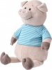 Фото товара Игрушка мягкая Same Toy Свинка в голубой тельняшке 35 см (THT715)