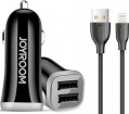 Фото Автомобильное З/У Joyroom C-M216 2 USB 3.1A + Lightning cable Black