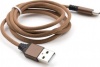 Фото товара Кабель USB AM -> USB Type C Vinga 1 м Nylon Brown (VCPDCTCNB21BR)