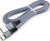 Фото товара Кабель USB AM -> USB Type C Vinga 1 м Flat Nylon Gray (VCPDCTCFNB1GR)