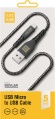 Фото Кабель USB -> micro-USB Luxe Cube Kevlar 1.2 м Black