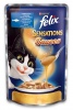 Фото товара Корм для котов Felix Sensations с сайдой и томатами в соусе 100 г (7613036076357)