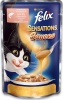 Фото товара Корм для котов Felix Sensations с лососем и вкусом креветок в соусе 100 г (7613036075930)