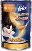 Фото товара Корм для котов Felix Sensations с индейкой и вкусом бекона в соусе 100 г (7613036076234)