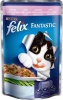 Фото товара Корм для котов Felix Fantastic с форелью и зеленой фасолью в желе 100 г (7613034441904)