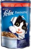 Фото товара Корм для котов Felix Fantastic с говядиной в желе 100 г (7613035072626)