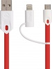 Фото товара Кабель USB -> Lightning/micro-USB Wesdar T3 1m 2A Red