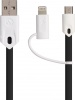 Фото товара Кабель USB -> Lightning/micro-USB Wesdar T3 1m 2A Black