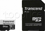 Фото Карта памяти micro SDXC 64GB Transcend UHS-I U3 A2 High Performance (TS64GUSD330S)
