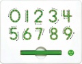 Фото Магнитная доска Kid O для изучения цифр зеленая (10347)