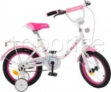 Фото Велосипед двухколесный Profi 14" Flower White/Pink (Y1485)