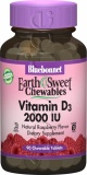 Фото Витамин D3 Bluebonnet Nutrition Earth Sweet Chewables 2000IU малина 90 таб (BLB0364)
