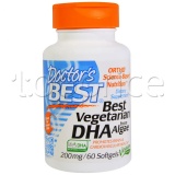 Фото Веганский DHA Doctor's Best 200 мг на основе водорослей 60 капсул (DRB00296)