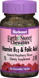 Фото Комплекс Bluebonnet Nutrition Earth Sweet Chewables В12 + фолиевая кислота малина 90 таб (BLB0434)