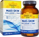 Фото Комплекс Country Life Maxi-Skin Коллаген + витамины С и А 90 таб (CLF5060)