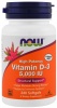 Фото товара Витамин D-3 Now Foods 5000IU 240 капсул (NF0373)