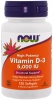 Фото товара Витамин D-3 Now Foods 5000IU 120 капсул (NF0372)